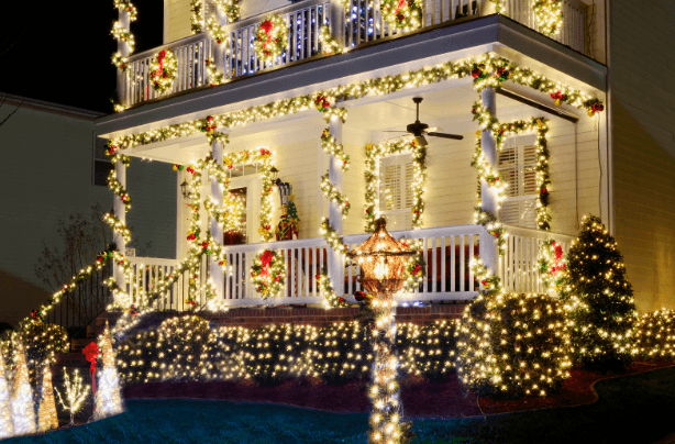 this image shows garlands in Loomis, CA